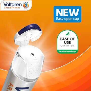 Voltaren Arthritis Pain Gel for Powerful Topical Arthritis Pain Relief - NEW Easy Open Cap - 100 g x 2