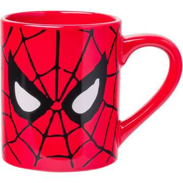 Silver Buffalo Marvel Comics Spider-Man Eyes Ceramic Mug, 14-Ounces