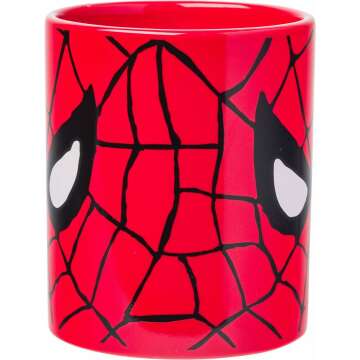 Silver Buffalo Marvel Comics Spider-Man Eyes Ceramic Mug, 14-Ounces