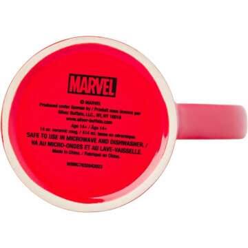 Silver Buffalo Marvel Comics Spider-Man Eyes Ceramic Mug, 14-Ounces