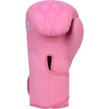 DEFY Boxing Gloves for Men & Women Training MMA Muay Thai Premium Quality Gloves for Punching Heavy Bags Sparring Kickboxing Fighting Gloves (Pink, 16oz)