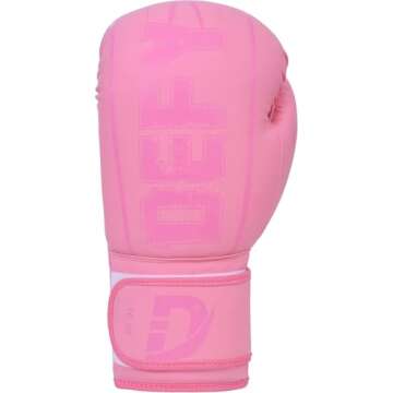 DEFY Boxing Gloves for Men & Women Training MMA Muay Thai Premium Quality Gloves for Punching Heavy Bags Sparring Kickboxing Fighting Gloves (Pink, 16oz)