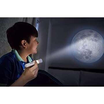 4M KidzLabs Moon Torch Projector Astronomy Science STEM Toys Educational Gift for Kids & Teens, Girls & Boys