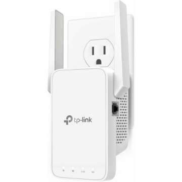 TP-Link AC1200 WiFi Extender, 2024 Wirecutter Best WiFi Extender, 1.2Gbps home signal booster, Dual Band 5GHz/2.4GHz, Covers Up to 1500 Sq.ft and 30 Devices ,support Onemesh, One Ethernet Port (RE315)