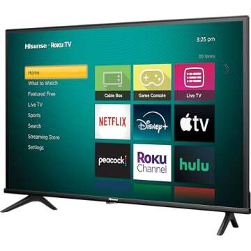 Hisense 40-Inch Class A4 Series FHD 1080p Smart Roku TV with Alexa Compatibility (40A4NR, 2024 Model) - Dolby Audio, Slim Bezel Design, Google Assistant