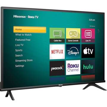 Hisense 40-Inch Class A4 Series FHD 1080p Smart Roku TV with Alexa Compatibility (40A4NR, 2024 Model) - Dolby Audio, Slim Bezel Design, Google Assistant