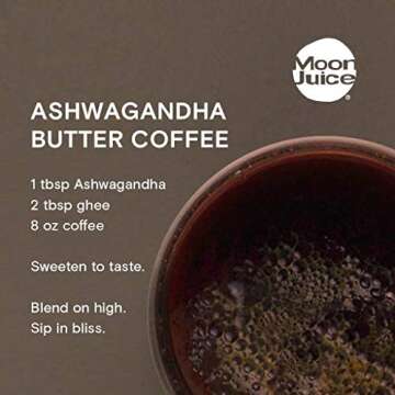 Moon Juice Ashwagandha Organic Ashwagandha KSM 66 Root Powder Extract Supplement (15:1 Extract) - Natural Stress Relief, Focus Support & Mood Support - Vegan, Non-GMO, Gluten-Free (72 Servings)