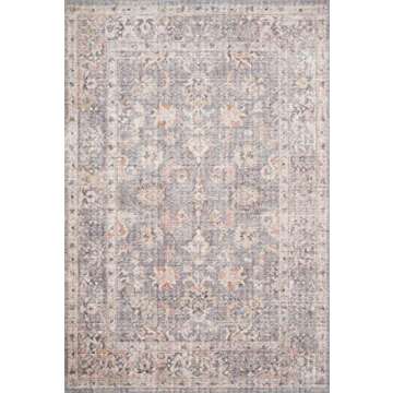 Loloi II Skye Collection SKY-01 Grey/Apricot 7'-6" x 9'-6" Area Rug