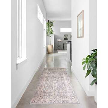 Loloi II Skye Collection SKY-01 Grey/Apricot 7'-6" x 9'-6" Area Rug