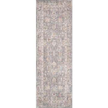 Loloi II Skye Collection SKY-01 Grey/Apricot 7'-6" x 9'-6" Area Rug