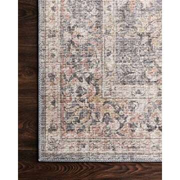 Loloi II Skye Collection SKY-01 Grey/Apricot 7'-6" x 9'-6" Area Rug