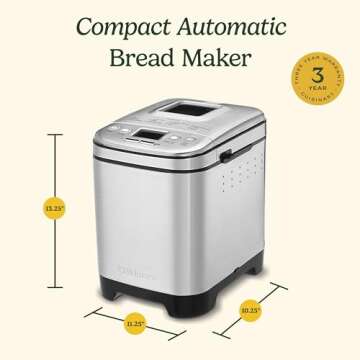 Cuisinart Bread Maker Machine - Customizable & Compact