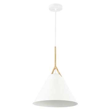 Light Society LS-C401-WHI Kalix 14" Pendant Light, White