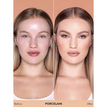 SHEGLAM Full Coverage Foundation Makeup Long Lasting Waterproof Matte Dewy Liquid Foundation - Porcelain