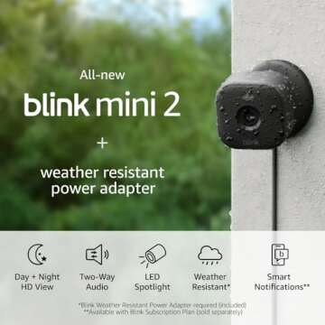 Blink Mini 2: Smart Security Camera with Spotlight