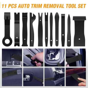 GOOACC 238Pcs Trim Removal Tool, Auto Push Pin Bumper Retainer Clip Set Fastener Terminal Remover Tool Adhesive Cable Clips Kit Car Panel Radio Removal Auto Clip Pliers, Black