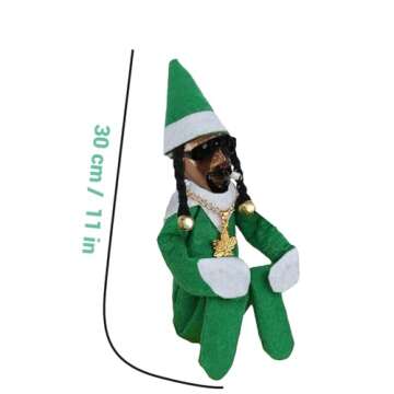 Handmade 11in Christmas Elf - Unique Holiday Decoration for Parties