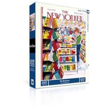 New York Puzzle Company - New Yorker The Bookstore - 1000 Piece Jigsaw Puzzle for Adults by Arthur Getz