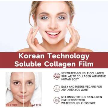 VOKSODHCK Skynpure - Pure Collagen Films,Skyn pure - Pure Collagen Films, High prime Collagen Film for Face, Korea Highprime Collagen Soluble Film, Collagen Hydrating Face Mask (2 box)