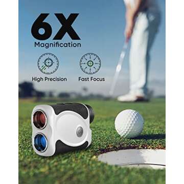 WOSPORTS Golf Rangefinder, 800/1200 Yards Laser Range Finder, High Precision Flag Lock with Pulse Vibration, Tournament Legal Rangefinder for Golfing and Hunting, Battery Included