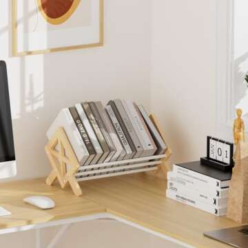 ART-GIFTREE Desktop Bookshelf Organizer in White