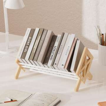 ART-GIFTREE Desktop Bookshelf Organizer in White