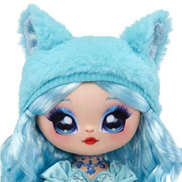 Na! Na! Na! Surprise Sweetest Gems™ Marina Tealstone 7.5" Fashion Doll Aquamarine Birthstone Inspired with Blue Hair, Charmeuse Dress & Brush, Poseable, Great Toy Gift Girls Boys Ages 5 6 7 8+ Years