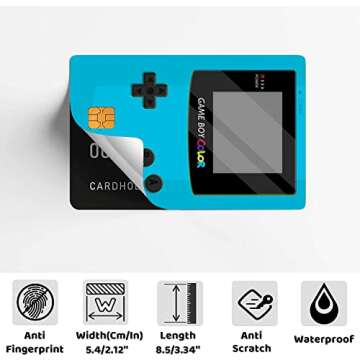 4pcs Card Skin Anime Card Sticker Compatible for Debit Card, Credit Card,Transportation Card,Key Card, Vinyl Matte Decal No Bubble, Slim, Waterproof,Protector Skin