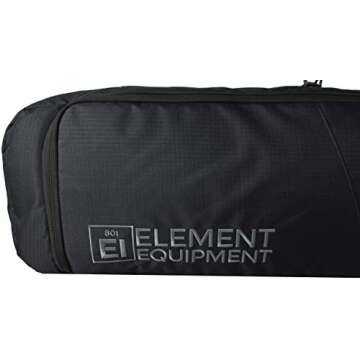 Element Equipment Deluxe Padded Snowboard Bag - Premium High End Travel Bag Black Ripstop 157