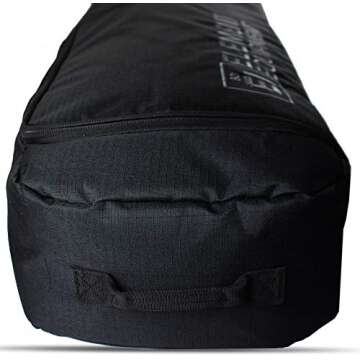 Element Equipment Deluxe Padded Snowboard Bag - Premium High End Travel Bag Black Ripstop 157