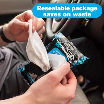 Fortress Car Interior Wipes - 75 Pack for Clean Interiors