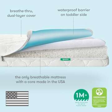 Newton Baby Crib Mattress and Toddler Bed - Waterproof - Ultra-Breathable Proven to Reduce Suffocation Risk, 100% Washable, Better Than Organic, 2-Stage Removable Cover, Deluxe 5.5" Thick - White