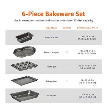 Nonstick Carbon Steel Bakeware Set – 6 Pieces