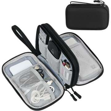 Portable Waterproof Travel Cable Organizer Bag for Tech Gear