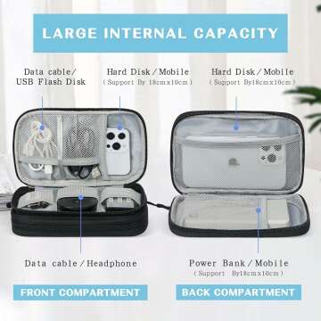 Travel Cable Organizer Bag Waterproof & Portable