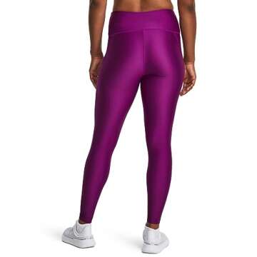 Under Armour Womens HeatGear Armour High No-Slip Waistband Pocketed Leggings, (573) Mystic Magenta / / Black, X-Small