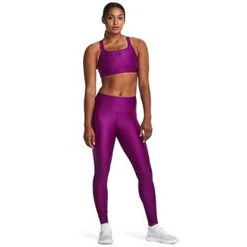 Under Armour Womens HeatGear Armour High No-Slip Waistband Pocketed Leggings, (573) Mystic Magenta / / Black, X-Small