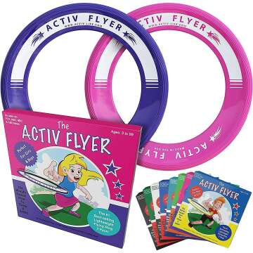 Activ Life Kid’s Flying Rings [2 Pack] They Fly Straight & Don’t Hurt! 80% Lighter Than Standard Frisbees - Replace Screen Time with Healthy Family Fun - Get Outside & Play! Proudly Made in The USA