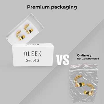 OLEEK (2Pcs Automatic Candle Extinguisher Gold Automatic Swedish Candle Extinguisher, Taper Automatic Candle Snuffer, Candle Care kit Candle Tools, Swedish Candle Snuffer Set, Trimmer