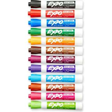 EXPO Low Odor Dry Erase Markers 16 Count Chisel Tip