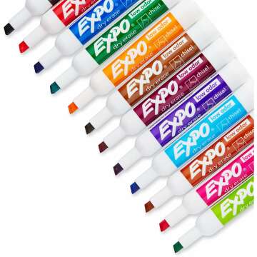 EXPO Low Odor Dry Erase Markers 16 Count Chisel Tip