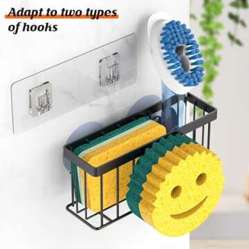 Smiley Face Sink Sponge Holder with Suction Cups