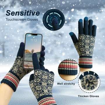 Cozy Winter Beanie Hat & Touchscreen Gloves Set