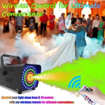 Fog Machine With 72 LEDs - Perfect For Halloween Events