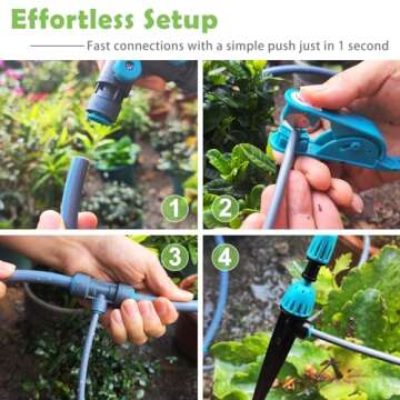 Onarway Garden Drip Irrigation System - Easy Install Micro Watering Kit