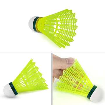 AboveGenius Badminton Rackets Set with 6 Shuttlecocks, Lightweight Badminton Set of 4 for Outdoor Backyard Games, Racquets with Durability for Beginners and Casual Players