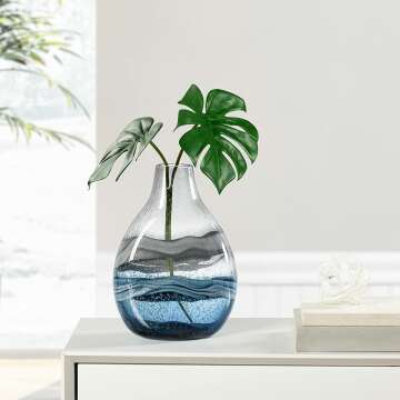 Elegant Swirl Glass Vase