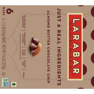 Gluten Free Vegan Larabar Almond Butter Bars 6ct