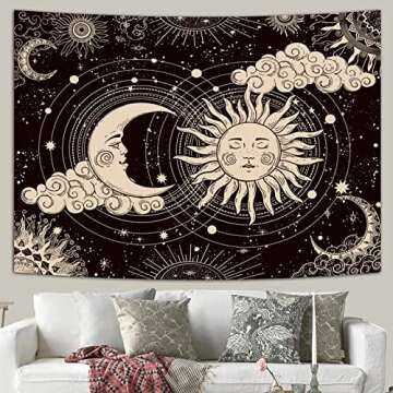 Mystic Sun and Moon Tapestry - Aesthetic Bedroom Decor