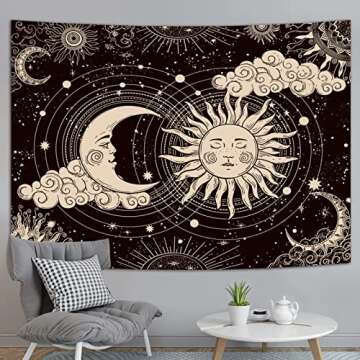 Mystic Sun and Moon Tapestry - Aesthetic Bedroom Decor